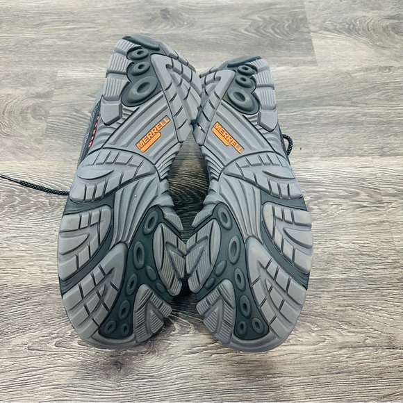 Merrell Men's Edje 3 Hiking Shoes in Gray and Orange Size 7.5 - Picture 8 of 9